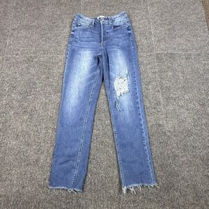And Now This Womens High Rise Straight Leg Distressed Jeans Size 28 ANT23300-2‎